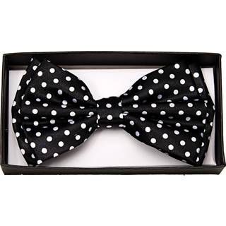 Schwarz-weiße Polka Dot Fliege Deluxe