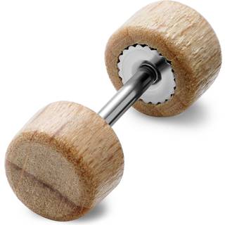 Satago | 6 mm Lys Eg & Rustfri Stål Fake Plug Ørestik