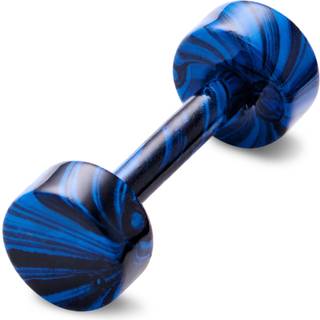 Satago | 4 mm Sort & Blå Rustfri Stål Fake Plug Ørestik