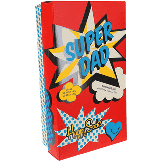 Happy Socks Sokker Super Dad Gavesæt 36-40 3-pak