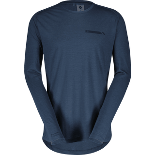 Scott Defined Merino Long-sleeve Trøje Metal Blå - Størrelse X-Large