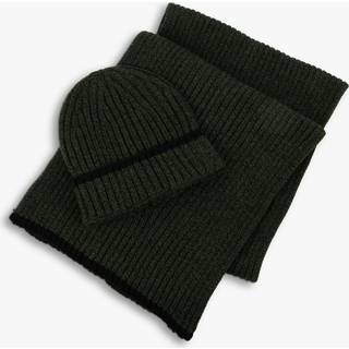 Totes Totes Green Mens Hat & Scarf Gift Set