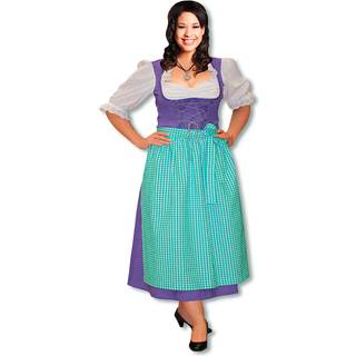 Dirndl Kostüm lila Plus Size 42