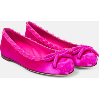 Valentino Garavani Rockstud satin ballet flats - pink - EU 35.5