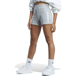 Essentials Linear French Terry shorts - Medium Grey Heather / White - S