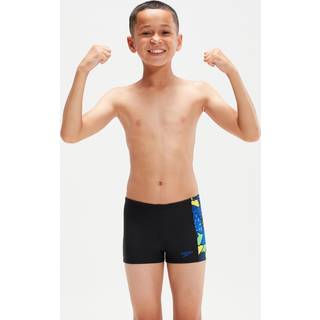 Speedo BadeBukserer Allover Panel Aquashort til drenge Sort/Blå Str. 164/13-14y blå