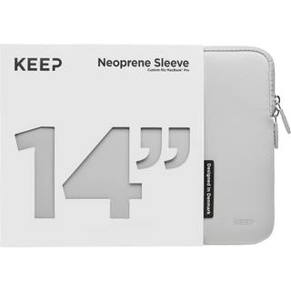 Keep 14" bærbar computer etui til MacBook (sølv)