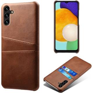 SKALO Samsung A54 5G PU-læder Kortholder Cover - Mørkebrun