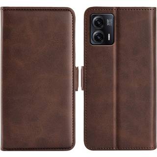 SKALO Motorola Moto G73 5G Premium Wallet Flip Cover - Brun