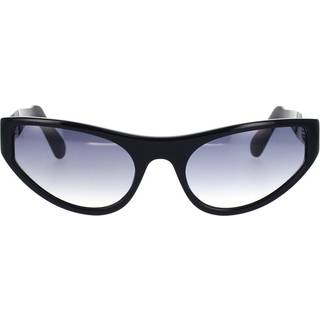 GCDS Unisex GD0024 01B Solbriller Acetat Sort klar Grå Cat Eye Normal Skygge