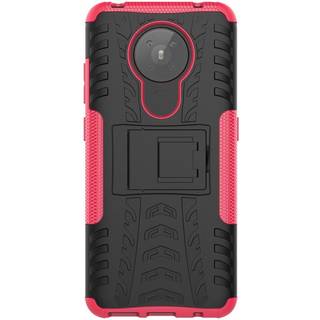 Nokia 5.3 Cool Tyre Håndværker Cover m. Stander - Sort / Pink