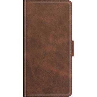 TCL 20 SE Vintage Læder Flip Cover m. Kortholder & Standerfunktion - Mørke Brun
