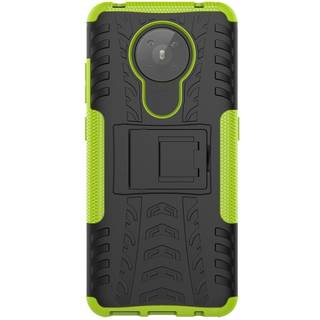 Nokia 5.3 Cool Tyre Håndværker Cover m. Stander - Sort / Grøn