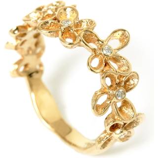 Per Borup - Violina 14kt ring med blomster og diamanter - 947R