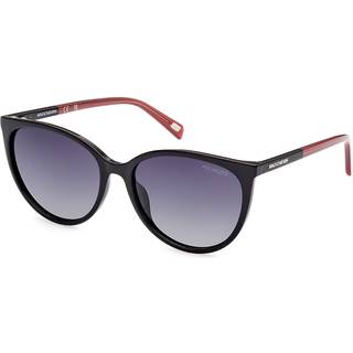 Skechers SE6169 Polarized 01D 56 Solbriller Kvinder Black - Shiny Black - 56mm
