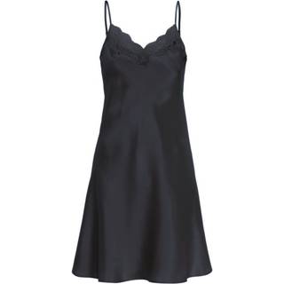 Damella Woven Silk Plain Lace Nightdress - Black - Small * Kampagne *