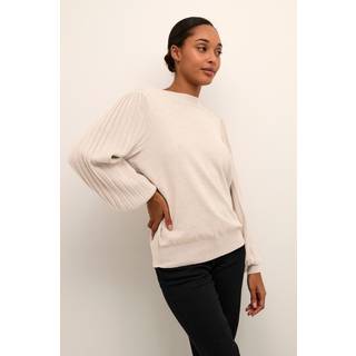 Kaffe KAlone Pullover - Natur - Str XL - Damer