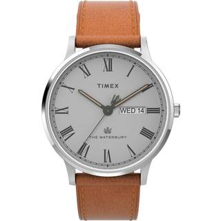 Timex Waterbury Classic Quartz Grey Dial Leather Strap Men's Watch TW2V73600