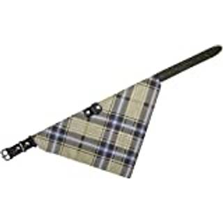 Læderhalsbånd m/tørklæde - Brun - l: 50 cm