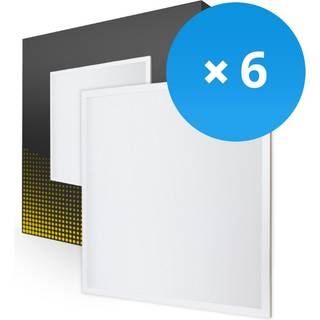 Fordelspakke 6x LED panel Backlit 36W 3240lm - 840 kold hvid | 60x60cm - UGR <22