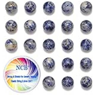 NCB 100pcs natursten perler 8 mm rund ægte ægte sten perler løs ædelsten diy charme glatte perler til armbånd halskæde smykker