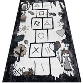 Tæppe FUN Hop til børn, klasse, zwierzęta sort 80x150 cm
