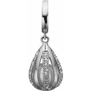 Everlasting Pearl Love Charm 6 Mm Til Classic Læderarmbånd - Hvidguld 14 Karat m. 29 Topas - Christina