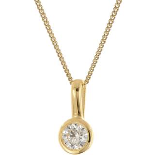trendor 15877 Damen-Kette mit Anhänger Diamant 0,20 Ct Gold 585/14K