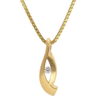 trendor 15618 Damen-Kette 925 Silber Vergoldet mit Synth. Zirkonia