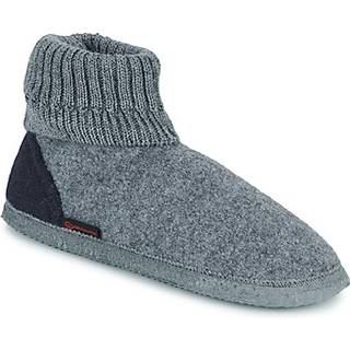 GIESSWEIN Herren Hausschuhe grau Textil & Canvas meliert