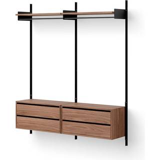 New Works Wardrobe Shelf 2 Reol Med Skuffer Valnød