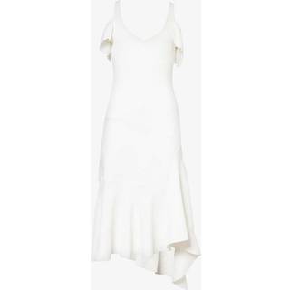 JW Anderson Ruffled off-shoulder midi dress - white - M