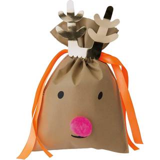 Paper Poetry Geschenktüte Nostalgic Christmas Rentier dunkelbraun 20x30cm - Braun