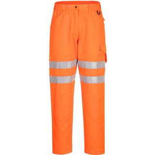 Eco Hi-Vis arbejdsbukser - Orange (Størrelse: 46)