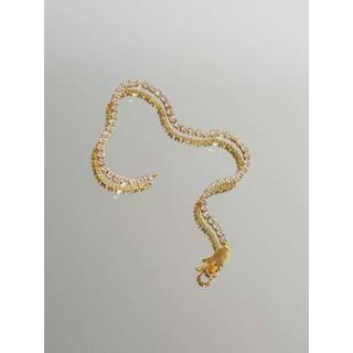 Muli Collection - Guld - Thin Tennis Bracelet - Large