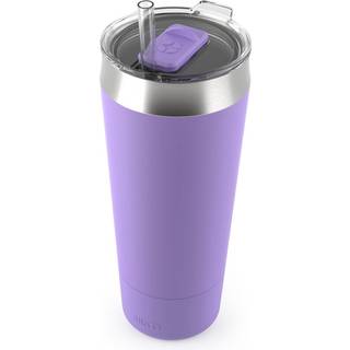 Ello beacon vakuum isoleret rustfrit st?l tumbler med skyder l?g og valgfrit halm 24 oz lavendel