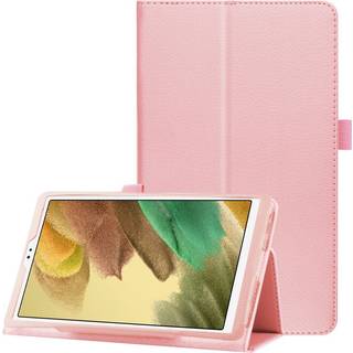 SKALO Samsung Tab A7 Lite Duofold Litchi Flip Cover - Pink