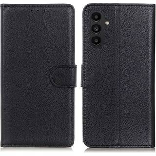 SKALO Samsung A14 4G/5G Litchi Flip Cover - Sort