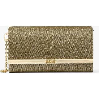 MK Mona Large Glitter Chain Mesh Clutch - Gold - Michael Kors - ONE SIZE