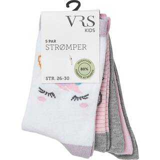 VRS børne 5-pak strømper str. 26/30 - printet (På lager i butik)