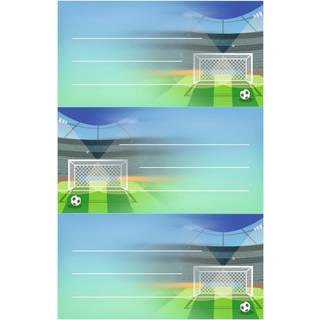 Herlitz: Hæfteetiketter, 9 stk. - Fodbold
