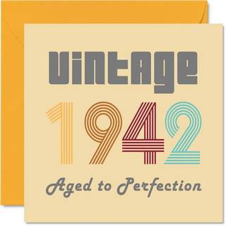 81. f?dselsdagskort til m?nd Kvinder - Vintage 1942 Alder til perfektion - 81 f?dselsdagskort sjovt for ham 57 x 57 tommer bedste ven f?dselsdag