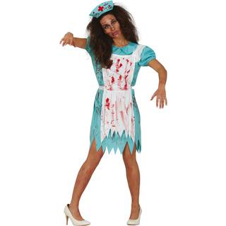 Blutiges Zombie Krankenschwester Kostüm L