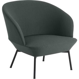 Muuto, Oslo Lounge Chair Tube Base - Twill Weave 990 Black
