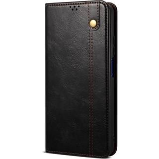 iPhone 13 Top Button Læder Flip Cover m. Pung - Sort