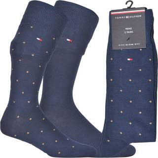Tommy Hilfiger 2-pak Men Dot Socks - Blue/Brown - Str 39/42