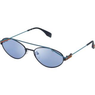 Fila SFI019 01AQ 57 Solbriller Mænd Blue - Matte Blue - 57mm