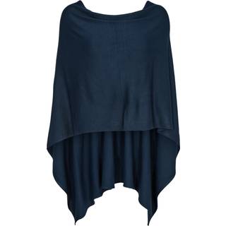 Freequent Cardigan - FQClaudisse Poncho Blå Str. L/XL Freequent.dk