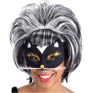 Katzen Maske mit Glimmer und Strass