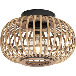 Orientalsk loftslampe sort med bambus - Amira